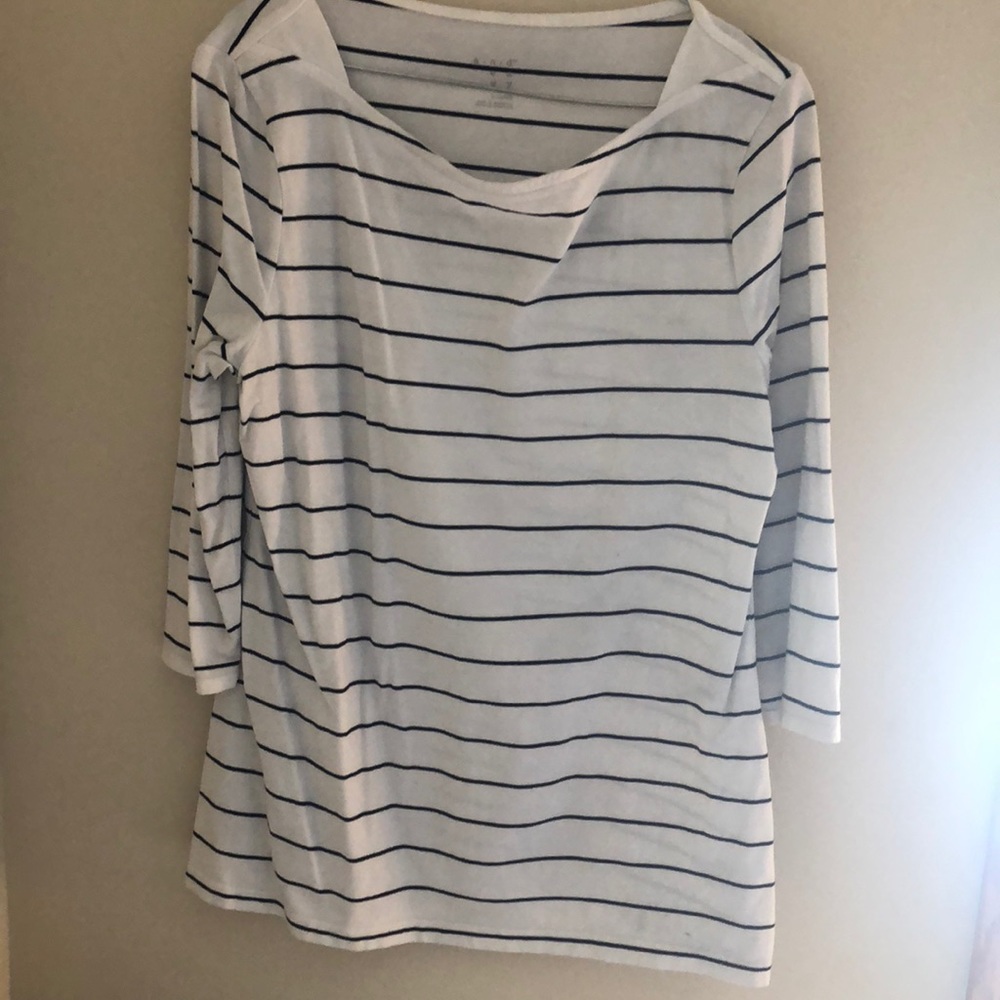 Classic white and black stripe tunic/ shirt